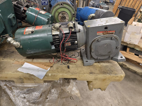 Reliance P56H1338P 1/2HP 1800RPM 230/460V 4P 56C AC Gear Brake Motor 60:1 Ratio