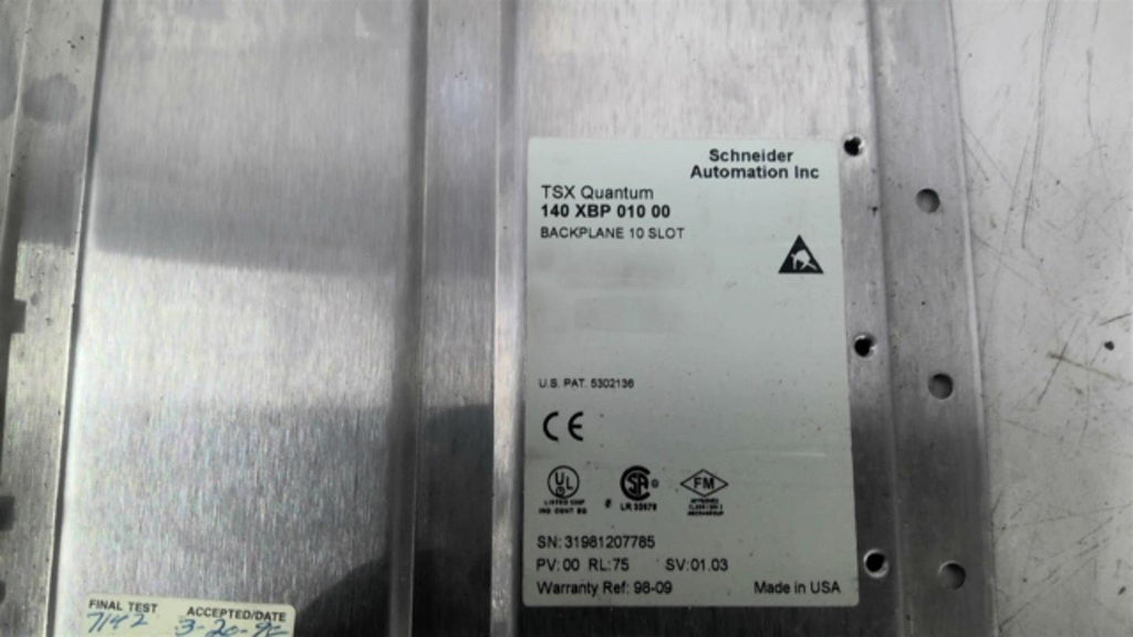 Schneider Automation 140 XBP 010 00 Backplane 10 Slot