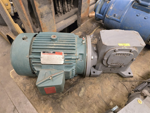 Reliance P18G1123F 3HP AC Gear Motor 230/460V 1800RPM 4P 3PH TEFC 10:1 Ratio