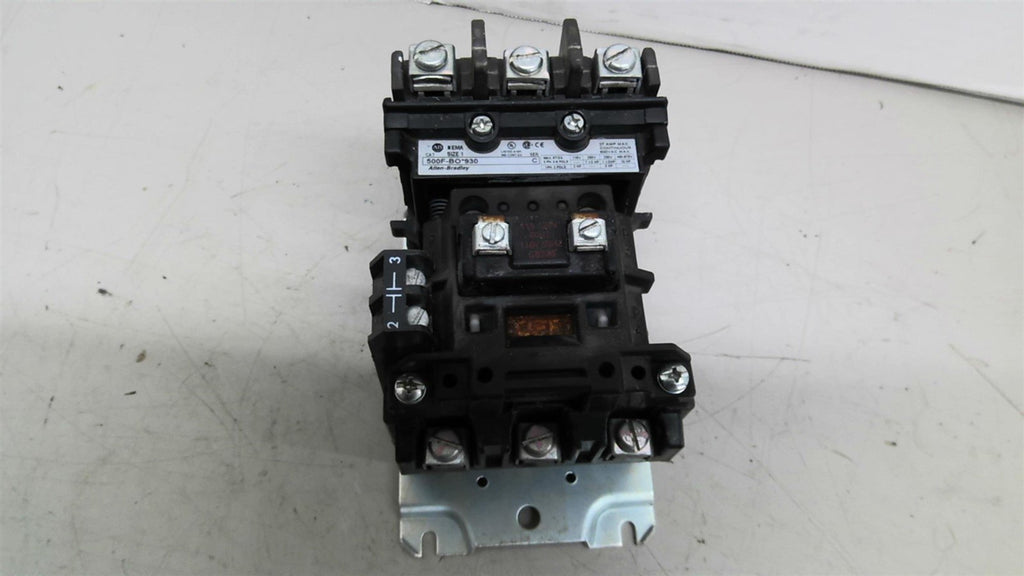 Allen-Bradley 500F-BO*930 Nema size 1 Starter 460 Volt 10 Hp 115-120 Volt Coil