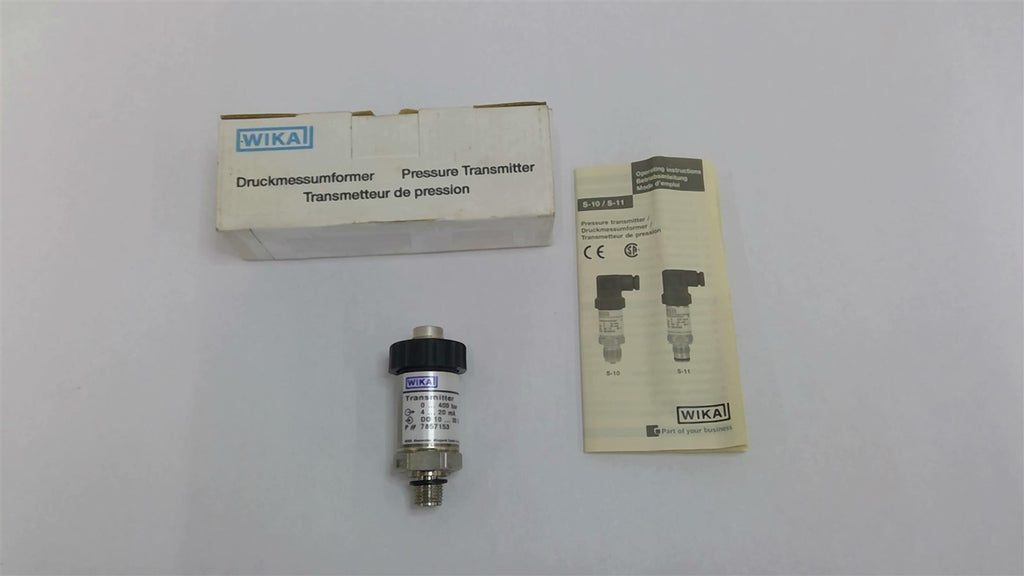 Wika 7857153 Pressure Transmitter S-10 0-400 Bar 4-20mA 10-30 DCV
