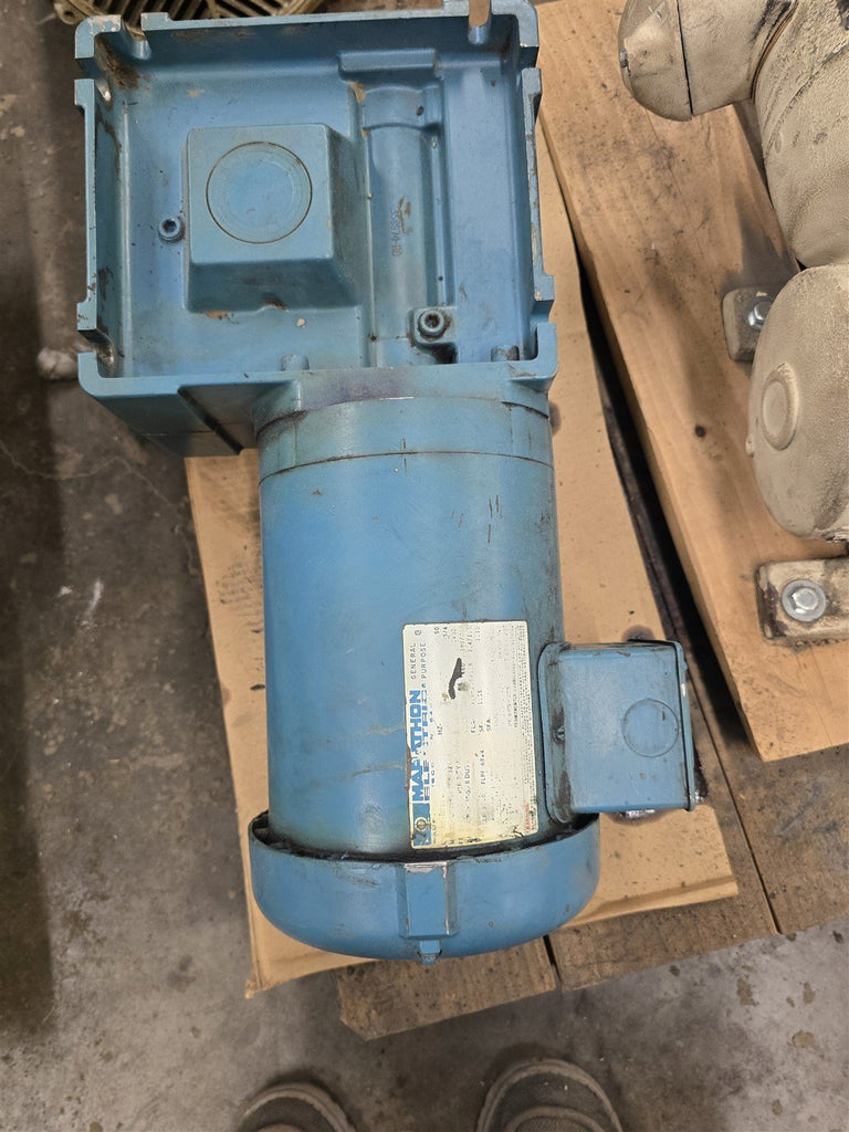 Marathon H701 1HP Gear Motor 1800RPM 4P 3PH 143T 208-230/460V 50.1:1 Ratio