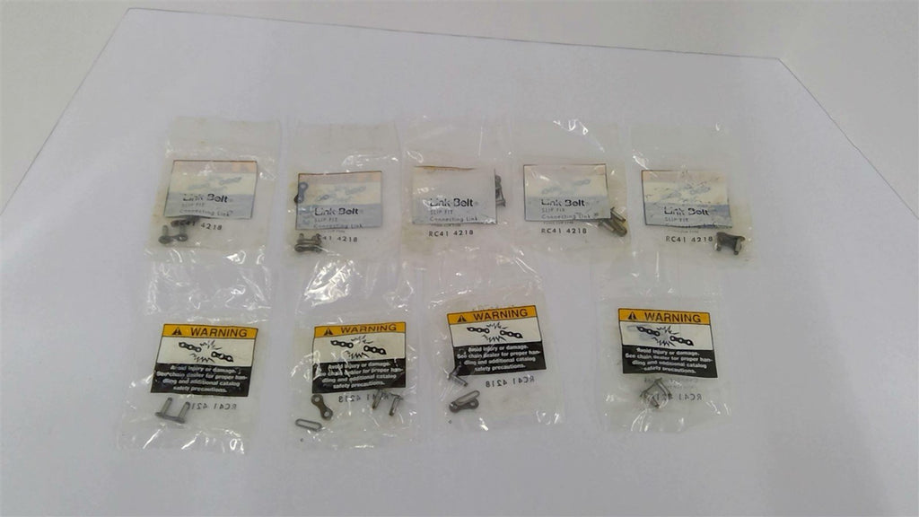 Link Belt RC41 4218 Slip Fit Connecting Link Spring Clip Type Lot Of 9