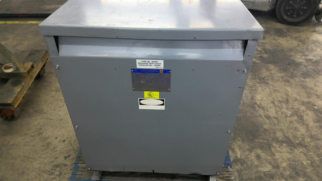 Square D 112T3H 112.5 KVA Transformer 480 Pri V 208/120 Sec V 3 PH