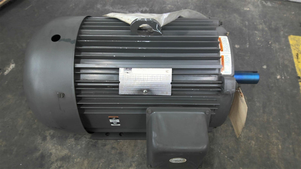 Lincoln LM15662 20 HP AC Motor 1800 RPM 4 P 3PH 256T 208-230/460 V TEFC 60 HZ