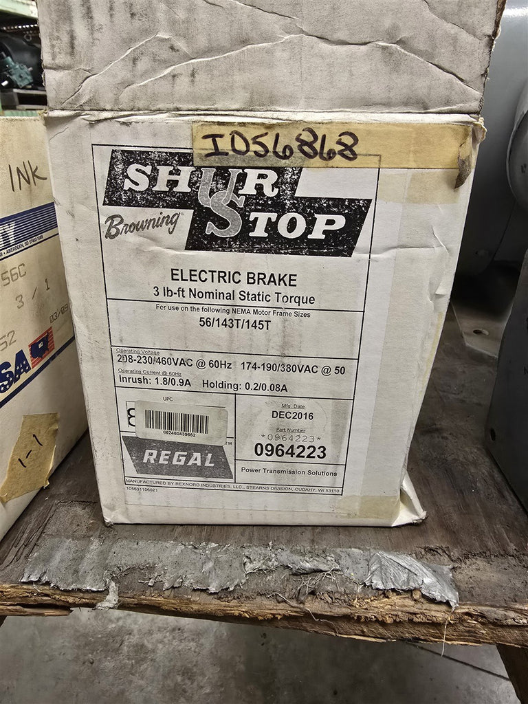 Browning 105631106021 208-230/460 60Hz 3LB Torque Brake