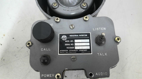 Atkinson Dynamics 27A 117VAC Industrial Intercom