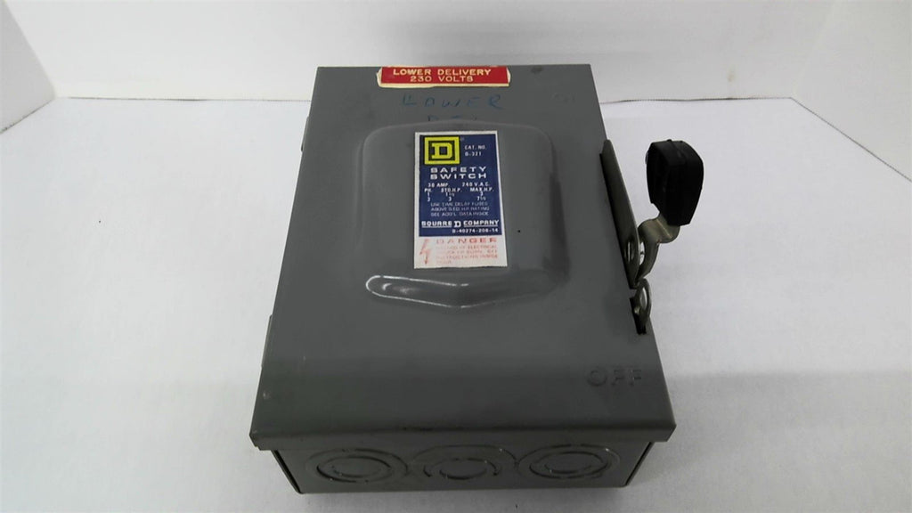 Square D D-321 Safety Switch 30 Amp 240 VAC
