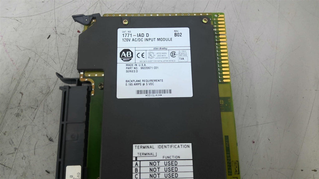 Allen Bradley 1771-IAD D Input Module