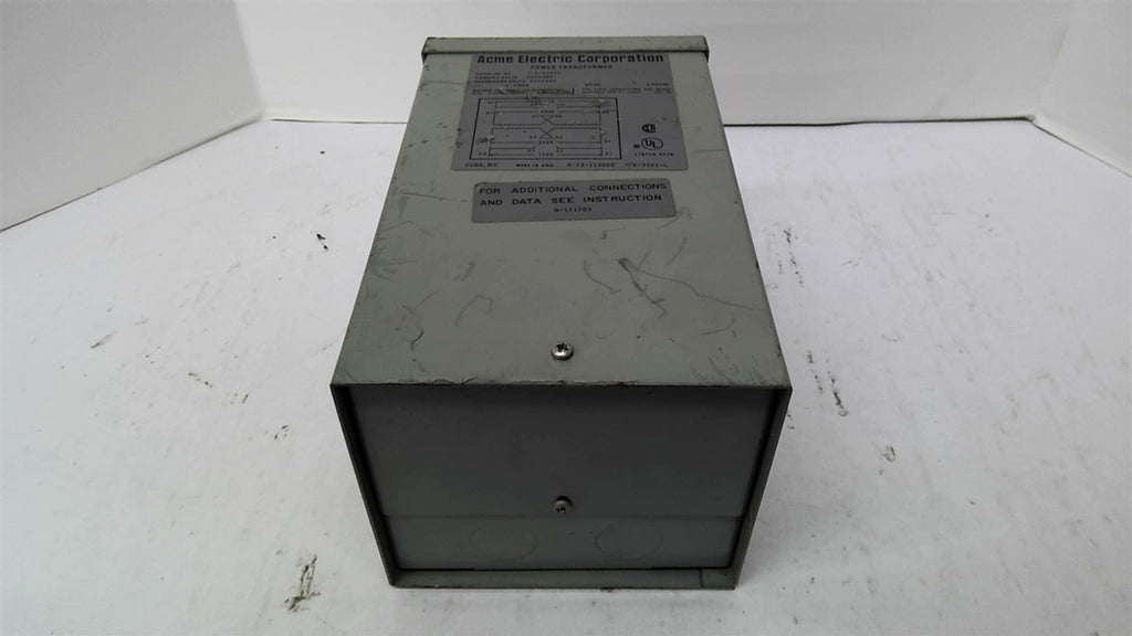 Acme T-1-53010 Transformer 1 KVAPrimary 240x480v Secondary 120/240 Single Phase