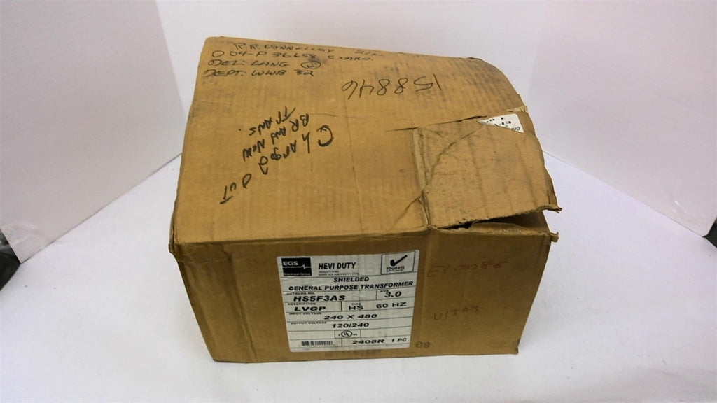 EGS HS5F3AS 3kVa Primary 240/480v Secondary 120/240v Single Phase