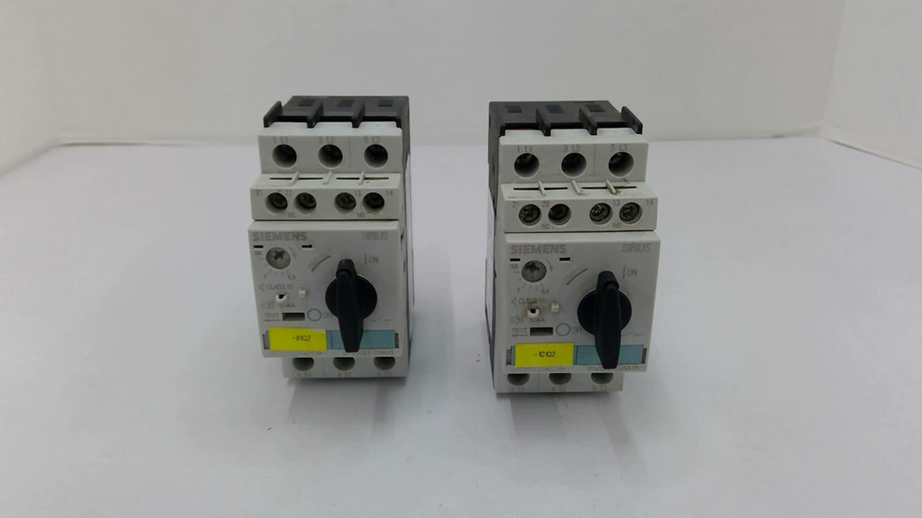 Siemens 3RV1021-1HA15 Circuit Breaker 5.5-8 Amps Lot Of 2