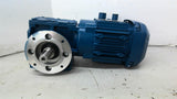 Sew WF30DRS71S4/IS 0.50 HP Gear Motor 1700/166 RPM 266/460 V 10.25:1 Ratio
