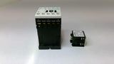 Siemens 3RT1015-1BB41 Relay W Siemens 3RH1911-1BA10 Auxiliary Contact