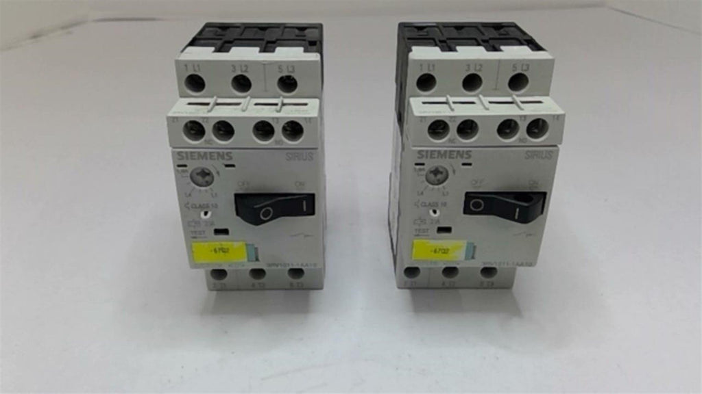 Siemens 3RV1011-1AA10 Circuit Breaker 1.1-1.6 Amp Lot Of 2