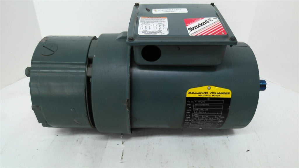 Baldor P14X7206 Brake Motor 1hp 208-230/460v 1800rpm 143TC