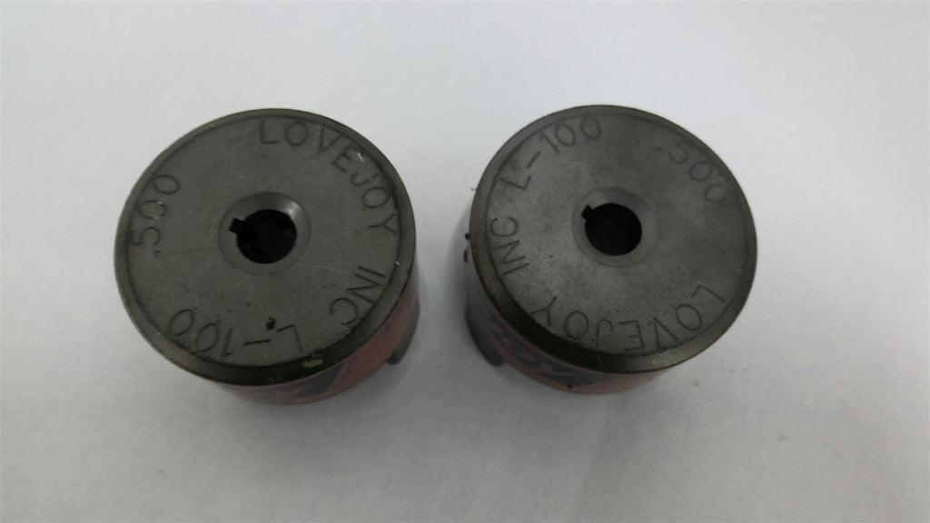 Lovejoy L-100 .500 Jaw Coupling Lot of 2