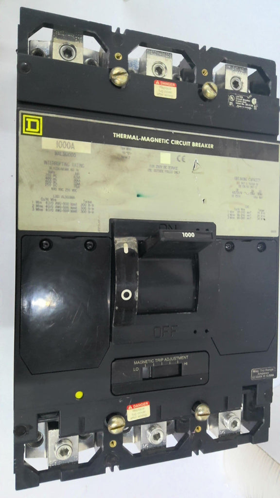 Square D 1000A MAL361000 Circuit Breaker