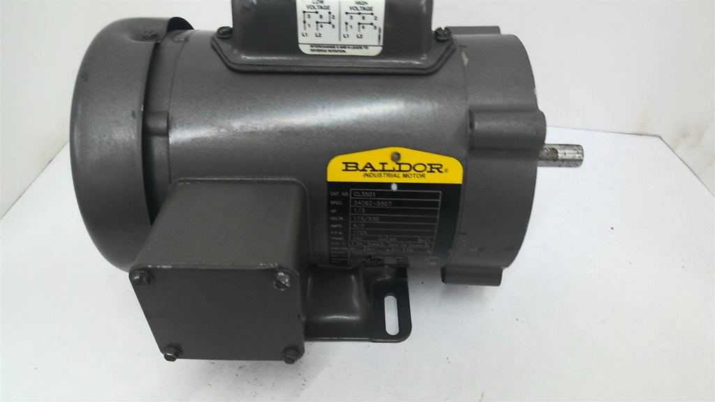 Baldor CL3501 1/3HP AC Motor 1725RPM 4P 1PH 56C 115/230V ENCL TEFC 60Hz