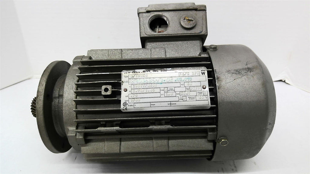 Sew Eurodrive DFT80K4 .75hp AC Motor 1800rpm 4p 3ph 230/460v TEFC 60hz