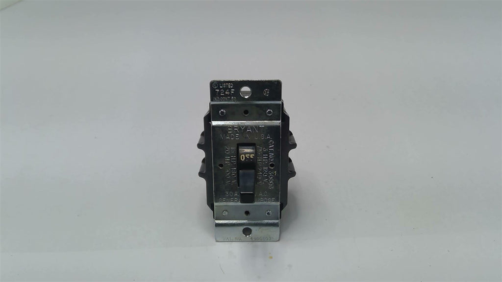 Bryant 30003 Switch 3 HP 120 Volts 30Amp