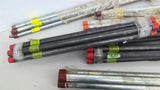 Various Sized Galvanized/Black Steel Pipes Lot Of 33