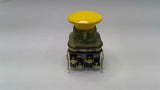 Allen Bradley 800T-D9B Yellow Mushroom Head Push Button