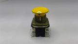 Allen Bradley 800T-D9B Yellow Mushroom Head Push Button