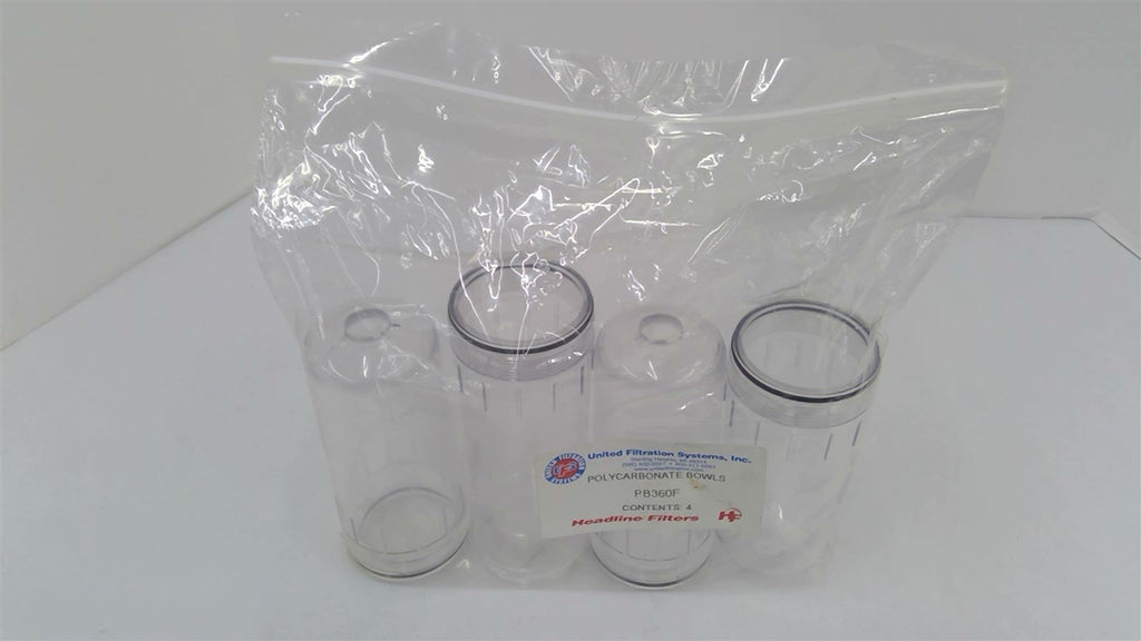 United Filtration Systems PB360F Polycarbonate Bowls Lot Of 4