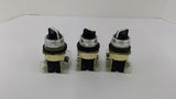 Allen Bradley 800T-H2 2 Position Selector Switch With 2 800T-XA Lot Of 3