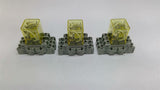 IDEC RH3B-U Relay 240VDC Relay On IDEC SH3B-05C Relay Socket Base Lot Of 3
