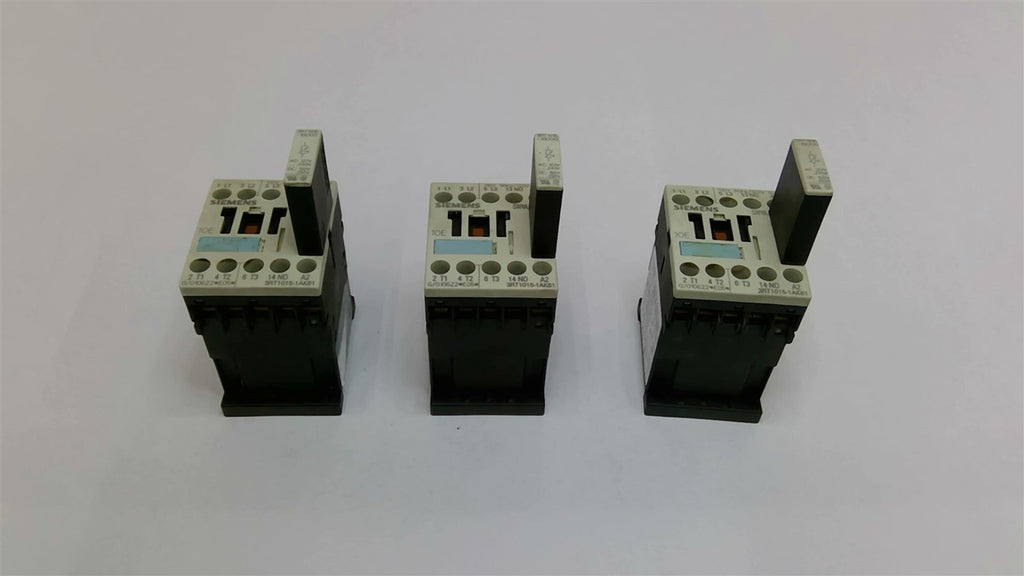 Siemens 3RT1010-1AK61 Contactor 460 Volt 3 HP Lot Of 3