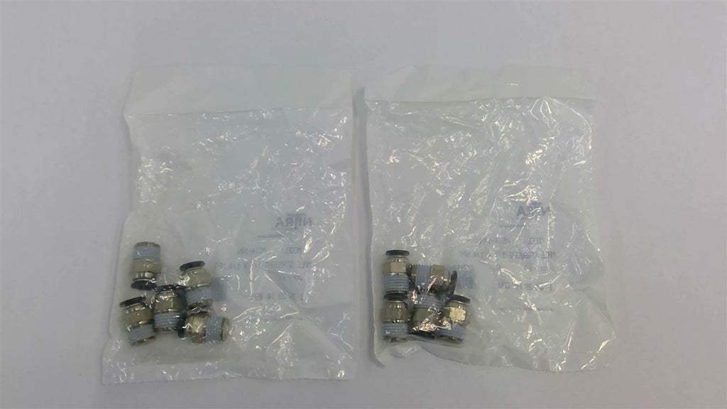 Nitra MS14-14N Fittings 1/4x1/4 NPT Lot Of 10