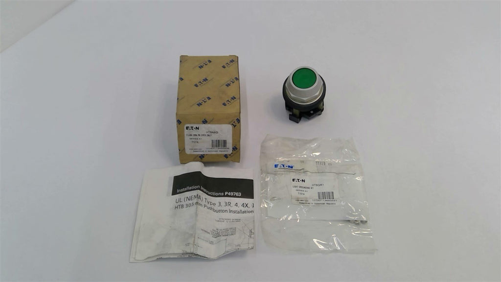 Eaton HT8AAG Flush Green Pushbutton