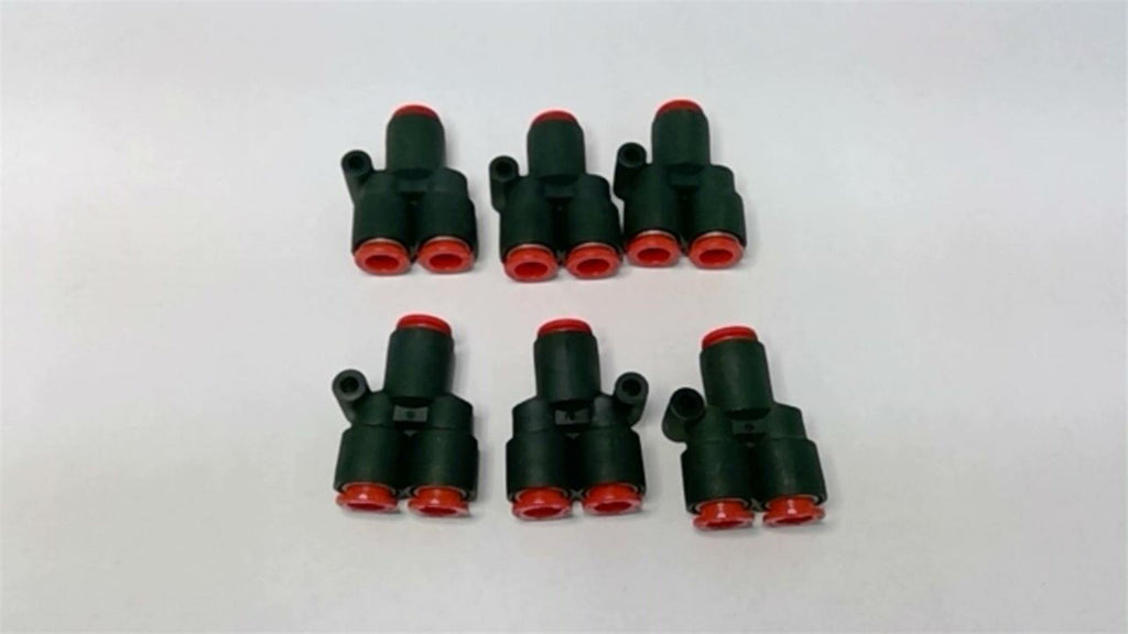 SMC 5/16" Push-To-Connect Pneumatic Y Connector Lot Of 6