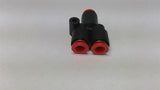 SMC 1/4" Push-To-Connect Pneumatic Y Connector Lot Of 6