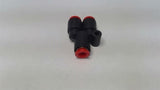 SMC 1/4" Push-To-Connect Pneumatic Y Connector Lot Of 6