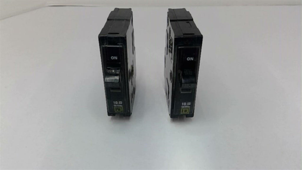Square D 15A Circuit Breaker Single Pole Snap In 120/240 VAC 10,000 AIC Lot Of 2