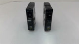Square D 15A Circuit Breaker Single Pole Snap In 120/240 VAC 10,000 AIC Lot Of 2