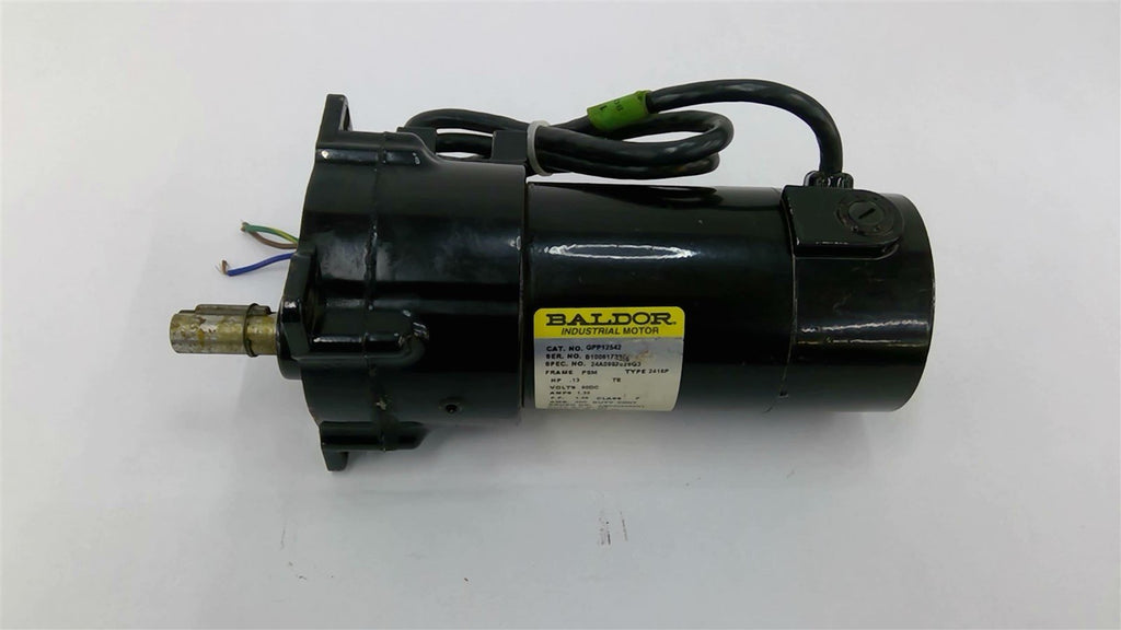 Baldor GPP12542 DC Gearmotor 1.3 HP 90 VDC 15:1 Ratio