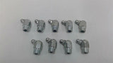 Hydraulic Hose End Fittings 1/4-28 90 Degree Lot Of 9