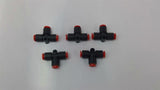 SMC 3-Way Tee Fitting 1/4" Lot Of 5