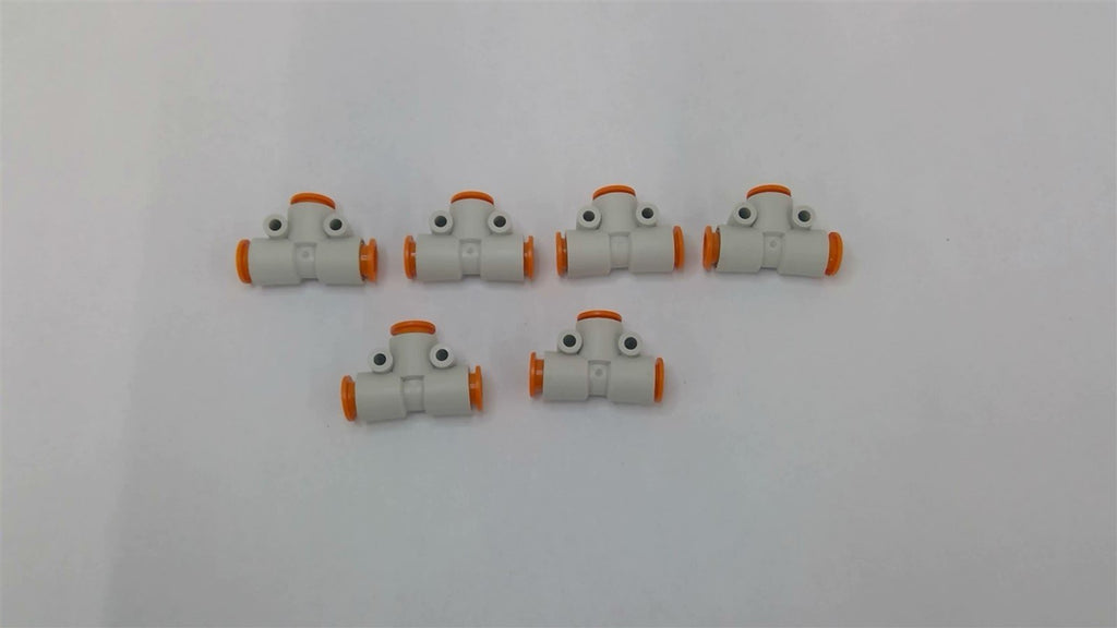 SMC Spore 3/8" Tee Fitting Lot Of 6