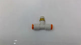 SMC 1/4"Tee X 1/8" Pipe Pneumatic Tee Fitting Lot Of 5