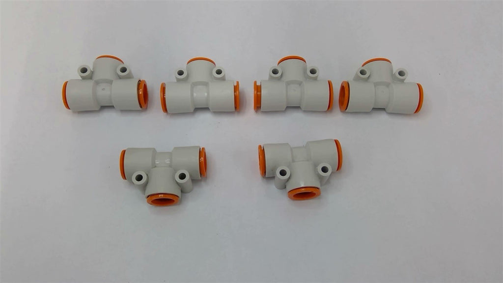 SMC Spore 1/2" Push-To-Connect Tee Fitting Lot Of 6