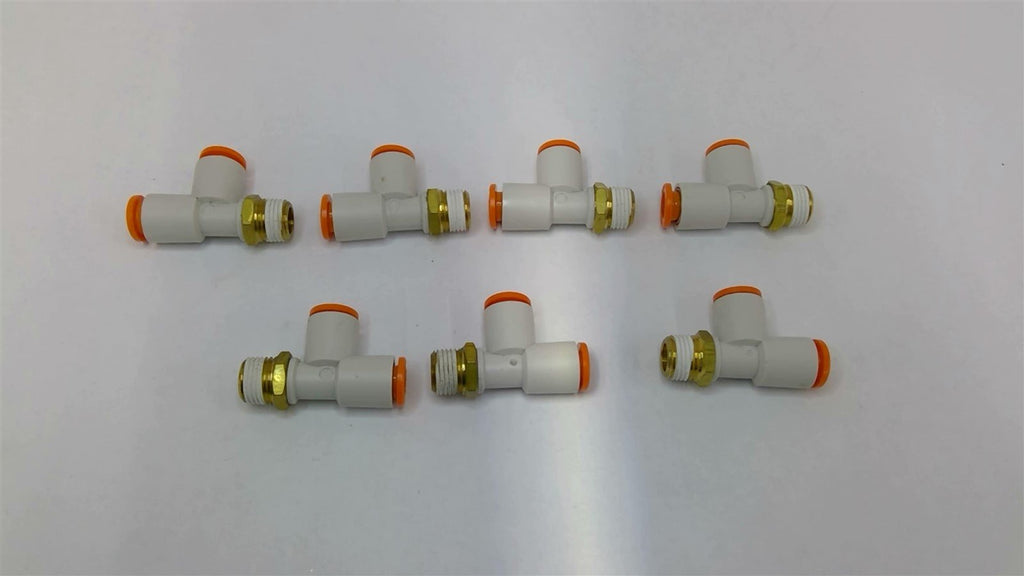 SMC 1/4"TEE X 1/8" Pipe Union Fitting Lot Of 7