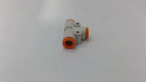SMC Push-To-Connect Tee Fitting 1/4" Lot Of 6