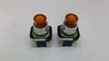 Allen Bradley 800T-QB24 Illuminated Orange Pushbutton 24 V AC/DC Lot Of 2