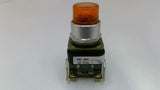 Allen Bradley 800T-QB24 Illuminated Orange Pushbutton 24 V AC/DC Lot Of 2