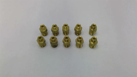 1/8" Brass Pressure Gauge Connector Lot Of 10
